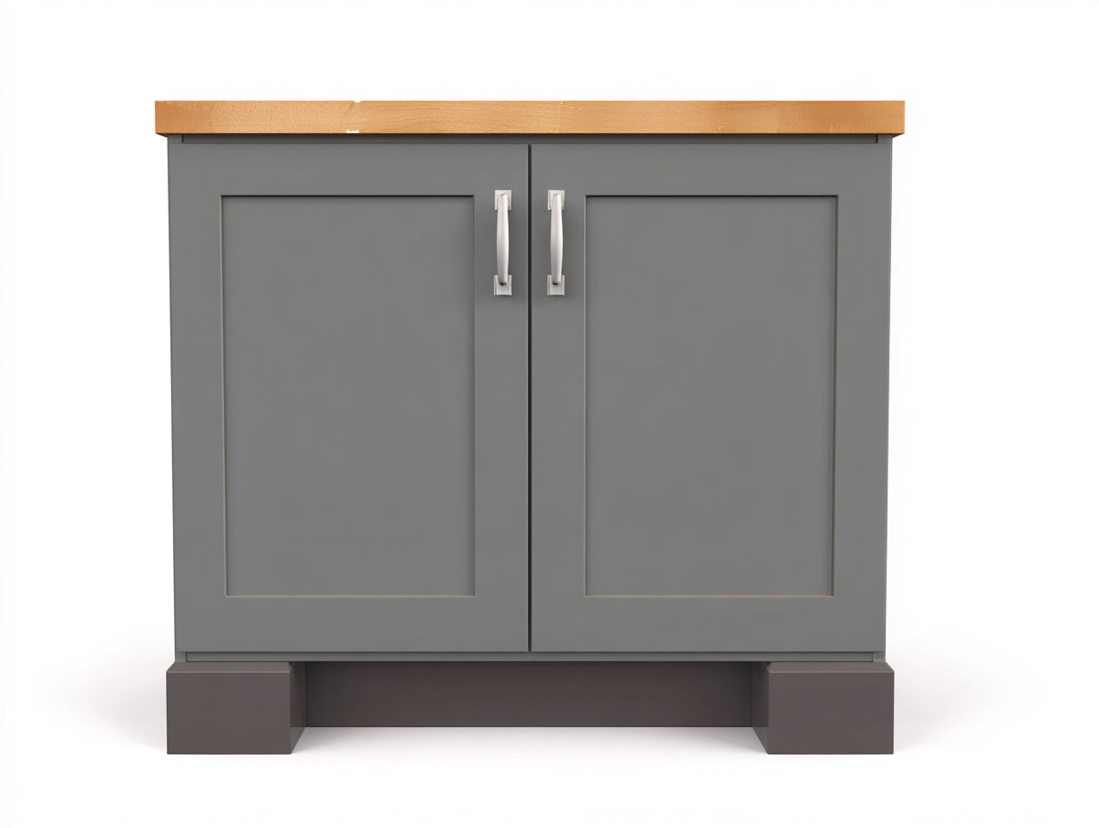 Aparadores madera 100x40x85 cm gris-natural - Diseño moderno con 2 puertas