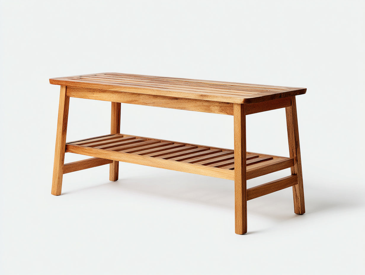Bancos de jardín madera 120x38x48 cm natural para jardín - diseño funcional