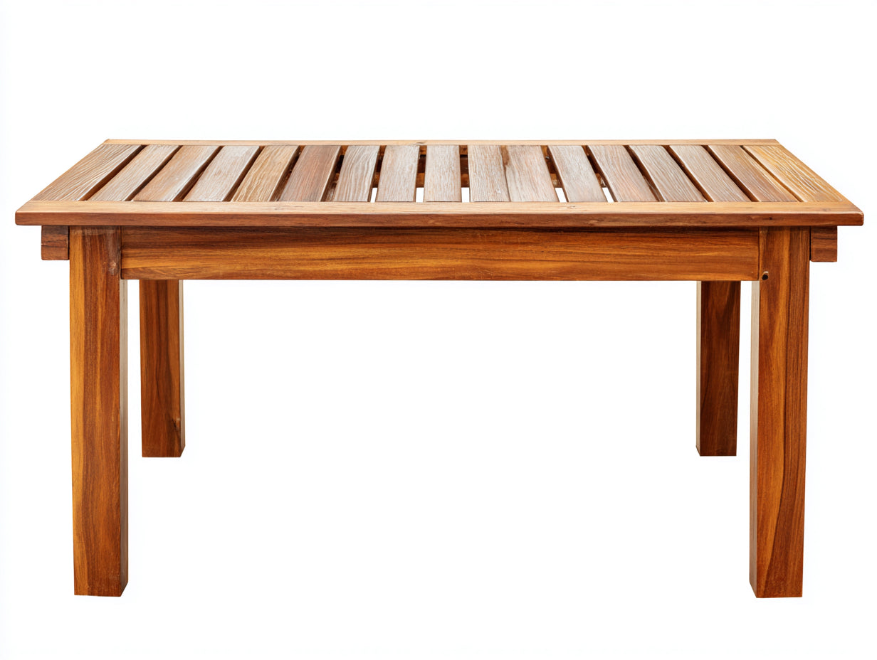 Mesas de jardín madera maciza 180x90x75 cm marrón natural - Mesa rectangular para exterior