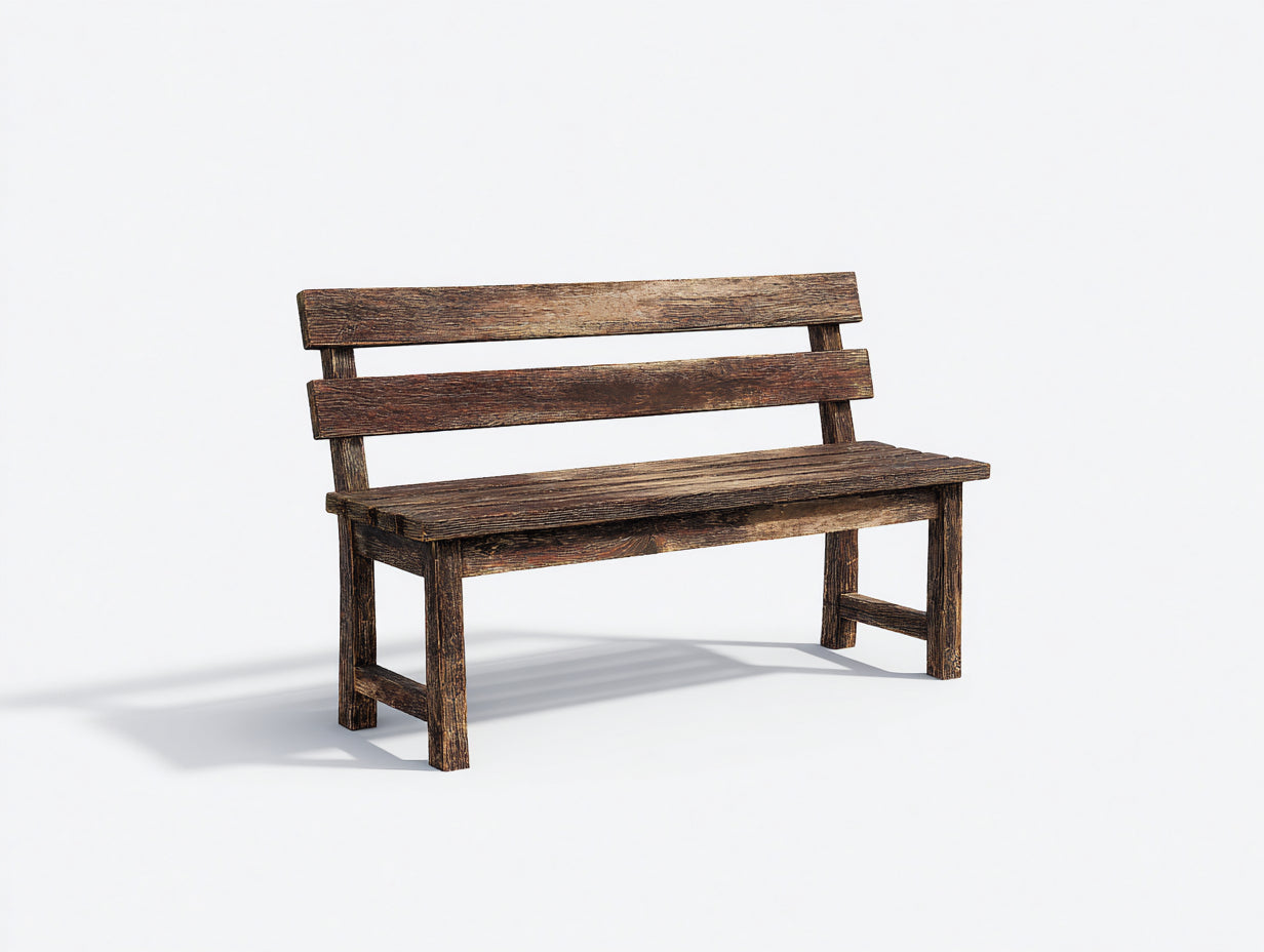 Bancos de jardín madera 120x55x85 cm marrón rústico - Diseño tradicional con respaldo de listones